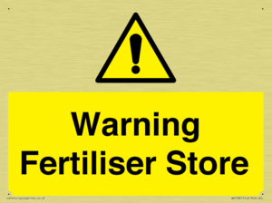 Warning Fertiliser Store